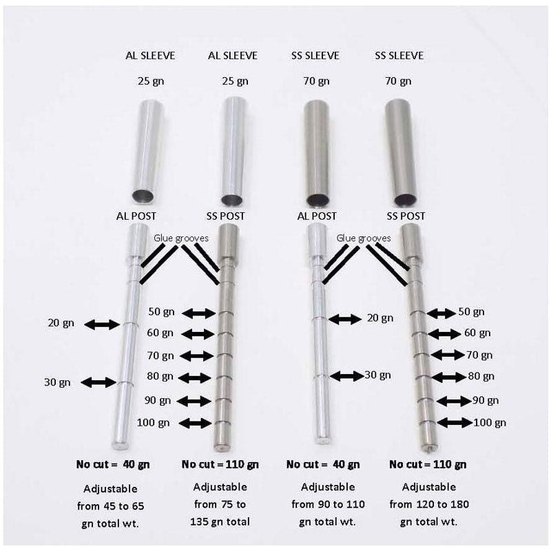 Ethics Archery .165 Adjustable Outsert System .245 Sleeve – 120-180gr (12 Pack) - Extreme Outfitters