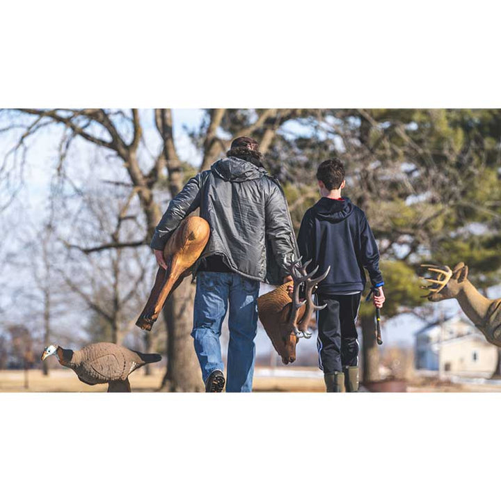 Woodland Elk 3D Archery Target family setting up target