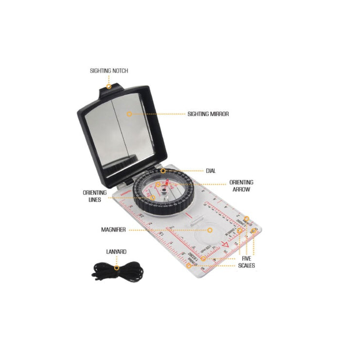 NDur - Sighting Compass with Mirror - Extreme Outfitters