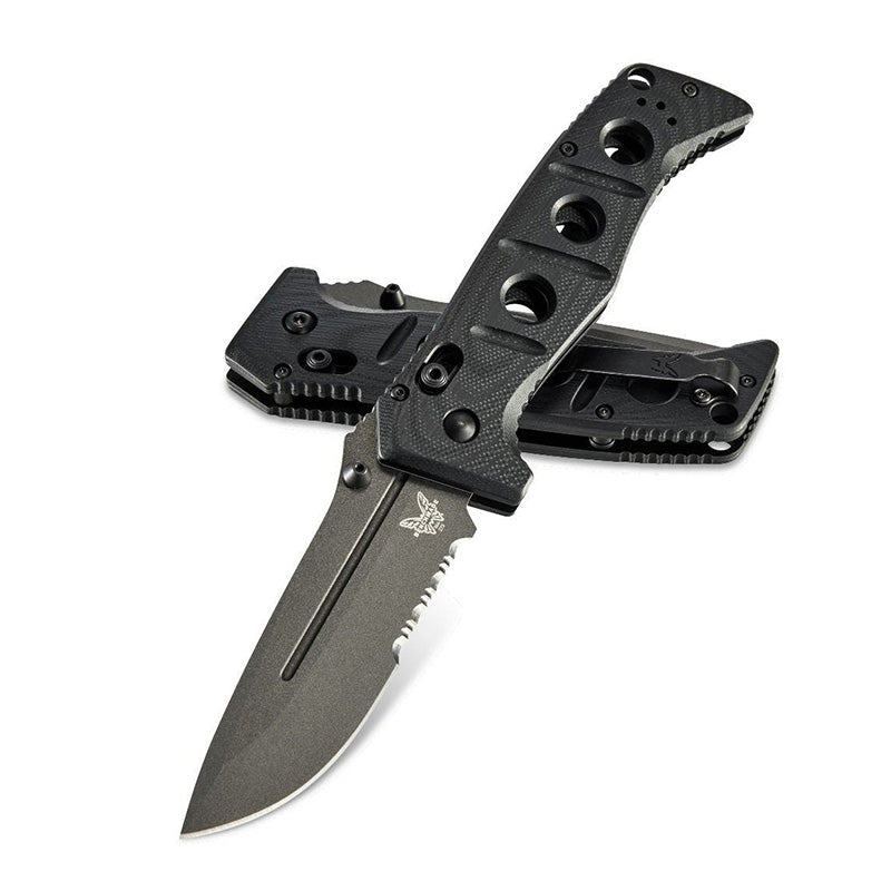 Benchmade 275SGY-1 Sibert Adamas Axis Stud - Tungsten Grey/ Black