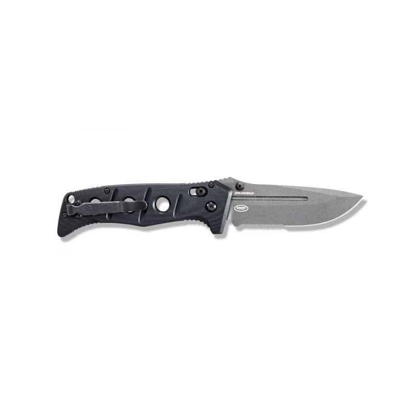 Benchmade 275SGY-1 Sibert Adamas Axis Stud - Tungsten Grey/ Black