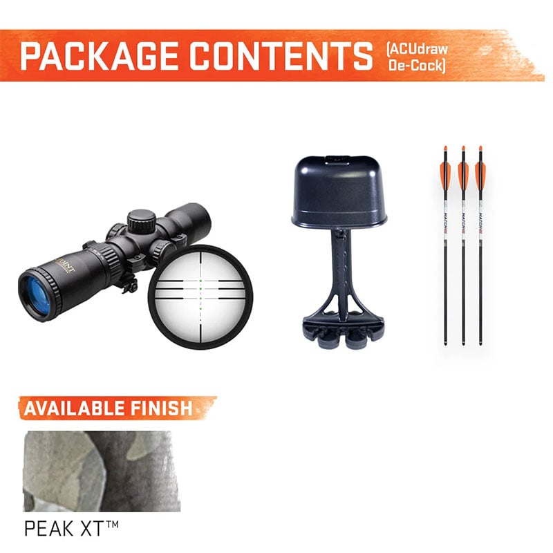 Tenpoint crossbow package contents scope, quiver, bolts with finish