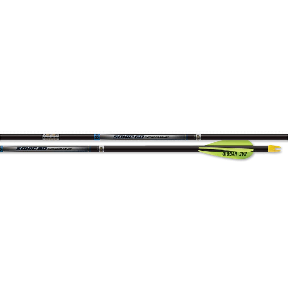 Easton Sonic 6.0 Match Grade Arrows Fletched AAE Hybrid 26