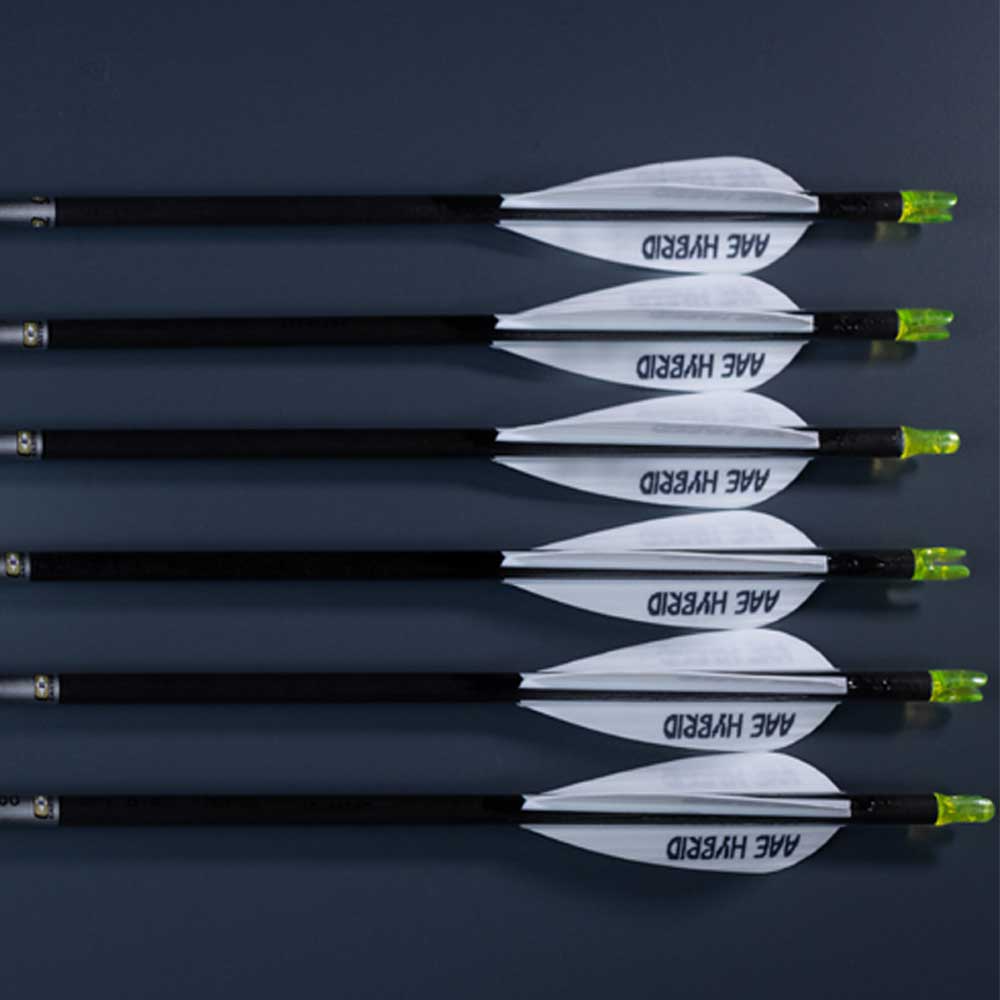 Easton 5.0 Match Grade Fletched Arrow With AAE Hybrid Vanes