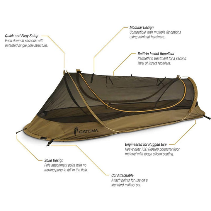 Catoma Burrow Improved Bed Net System (IBNS) - Coyote - Extreme Outfitters