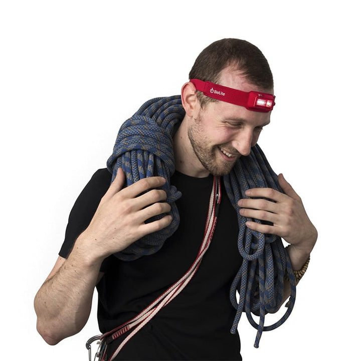 Biolite HeadLamp 330 No-Bounce Rechargeable Head Light - Ember Red - Extreme Outfitters