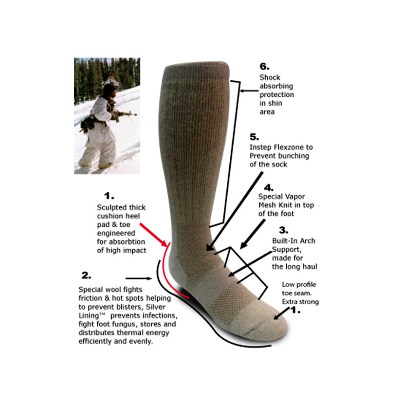 Ice Military Boot Sock Covert Threads