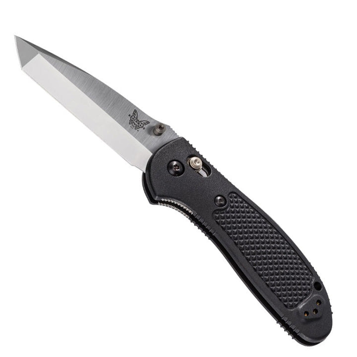 Benchmade 553 Griptilian Satin, Plain Edge Tanto, Black Handle Benchmade