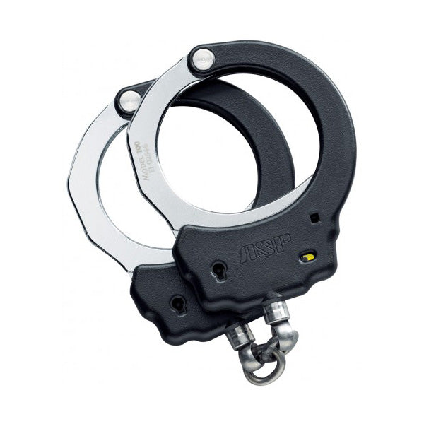 Chain Handcuffs, Steel, Black, 1 Pawl (Yellow - Tactical) - Extreme Outfitters