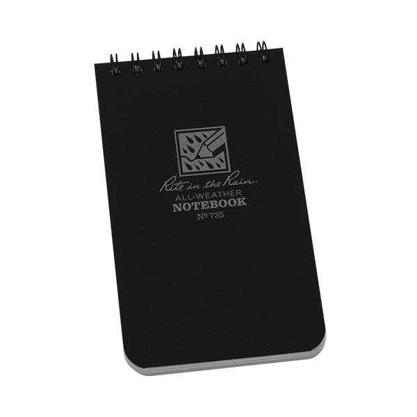 3" X 5" Top Spiral Notebook Black - Extreme Outfitters
