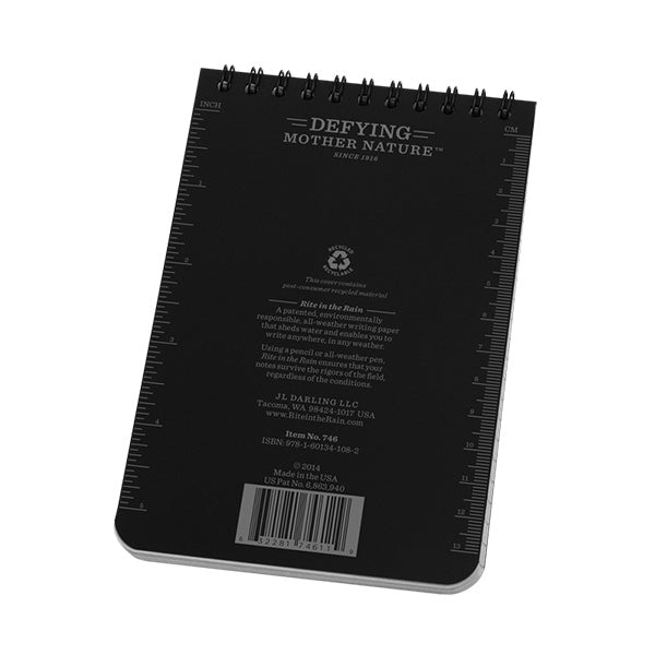 4" X 6" Top Spiral Notebook Black - Extreme Outfitters