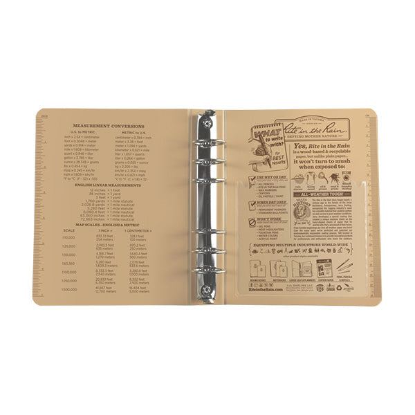 1" 6 Ring Binder Tan - Extreme Outfitters