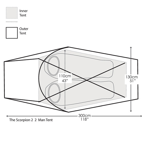 Snugpak Scorpion 2 IX - 2 Person Tent - Extreme Outfitters