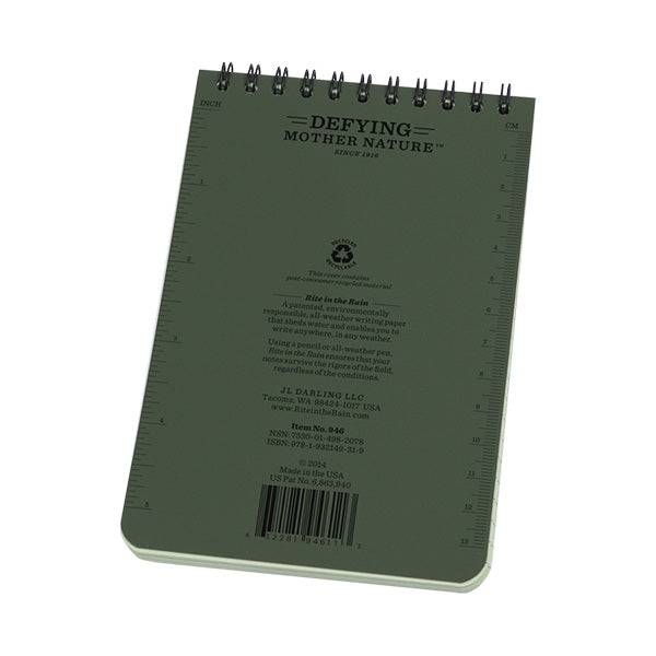 4" X 6" Top Sprial Notebook Olive Drab - Extreme Outfitters