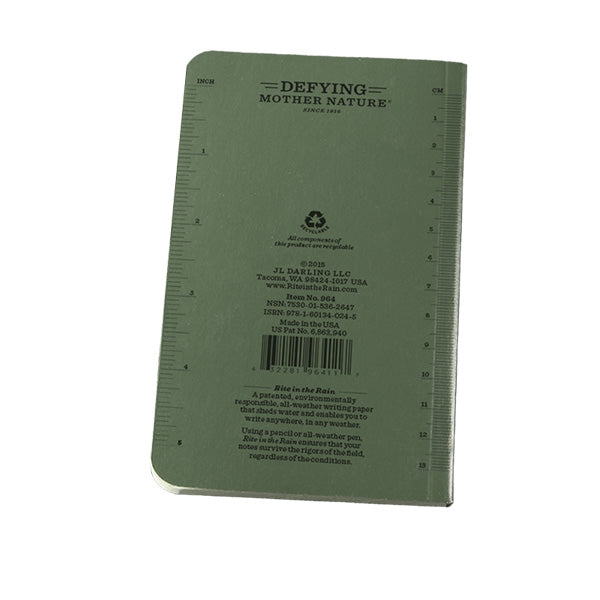 3 1/2" X 6" Tactical Memo Book Olive Drab - Extreme Outfitters