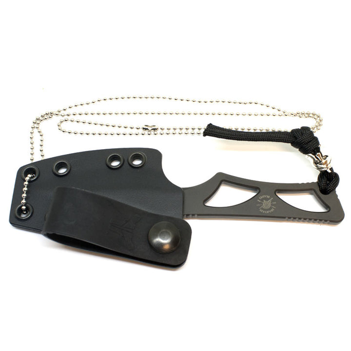 Spartan Blades Enyo - Inside Waist Band / Neck Knife EDC - Black with Black Kydex Sheath - Extreme Outfitters