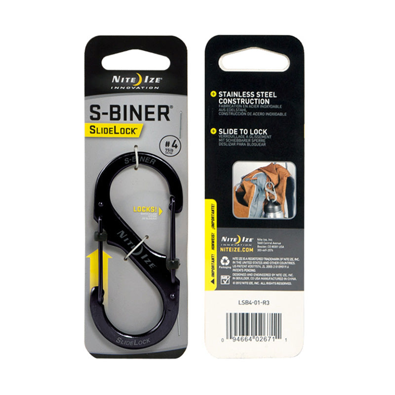S-Biner SlideLock #4 - Black - Extreme Outfitters