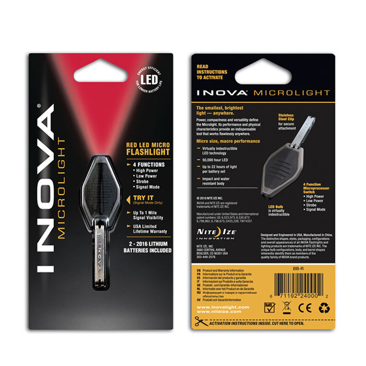 Inova Microlight - Black/Red - Extreme Outfitters