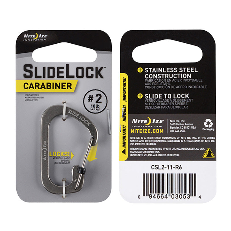 SlideLock Carabiner #2 - Stainless - Extreme Outfitters