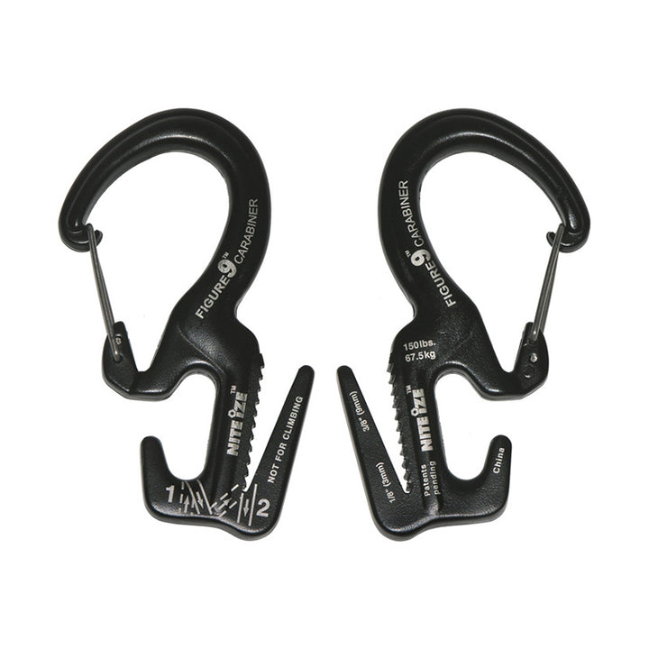 Figure 9 Carabiner Rope Tightener Large - Black - Extreme Outfitters