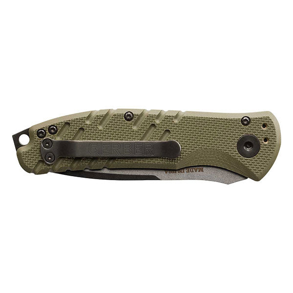 Propel Auto - OD Green, Stonewash, Plain Edge Gerber