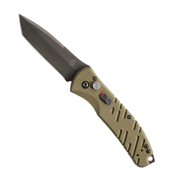 Propel Auto- OD Green, Black Oxide, Plain Edge Gerber