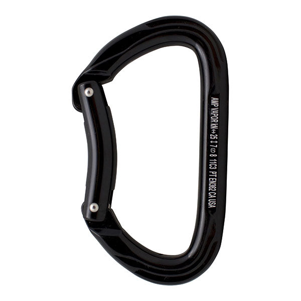 Vapor Bent Gate Nonlocking Carabiner - Black - Extreme Outfitters
