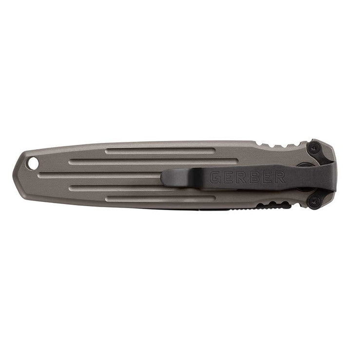 Covert Auto - Tactical Grey, Black Oxide, Fine Edge Gerber