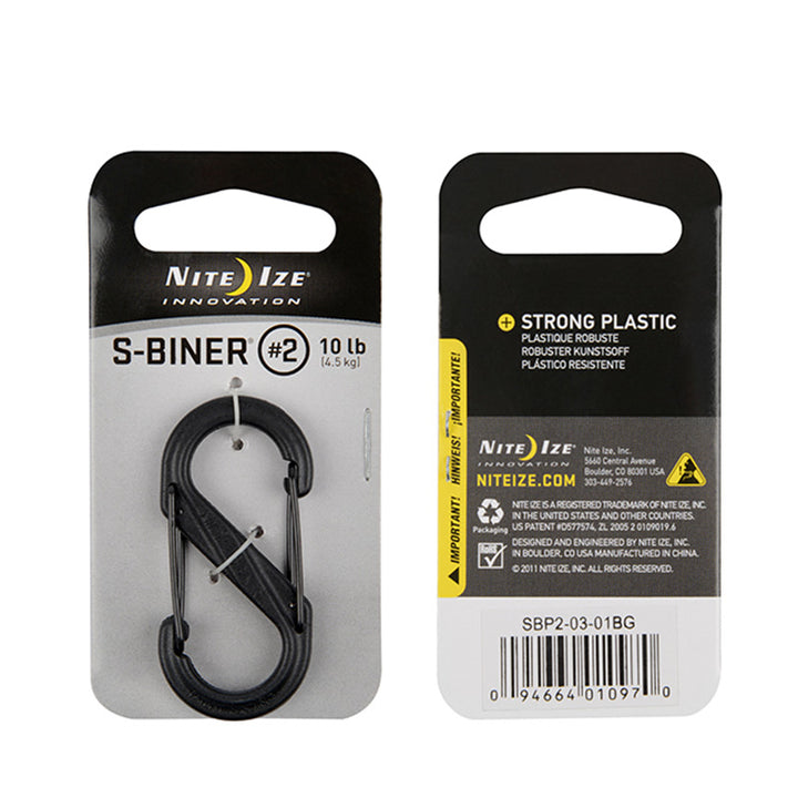 S-Biner Dual Carabiner Plastic #2 Black - Extreme Outfitters