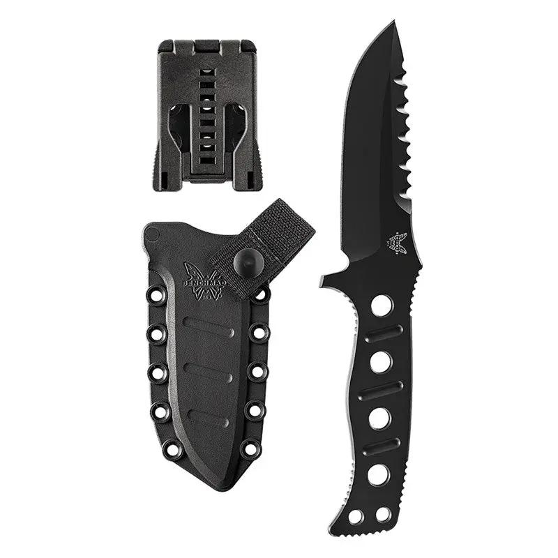 Benchmade 375BK Fixed Adamas Black, Black Sheath Benchmade