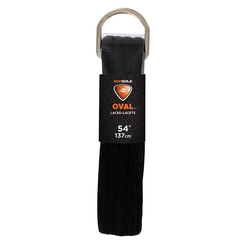 Oval Laces Black 54" Sof Sole