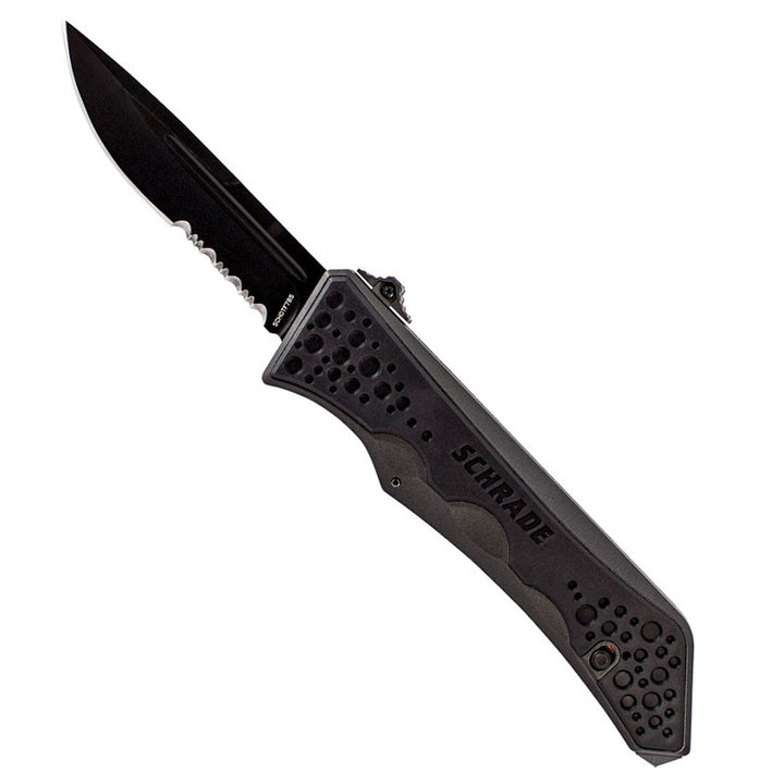 Out the Front Assist Spear - Serrated Drop Point Blade with Blood Grove - Extreme Outfitters