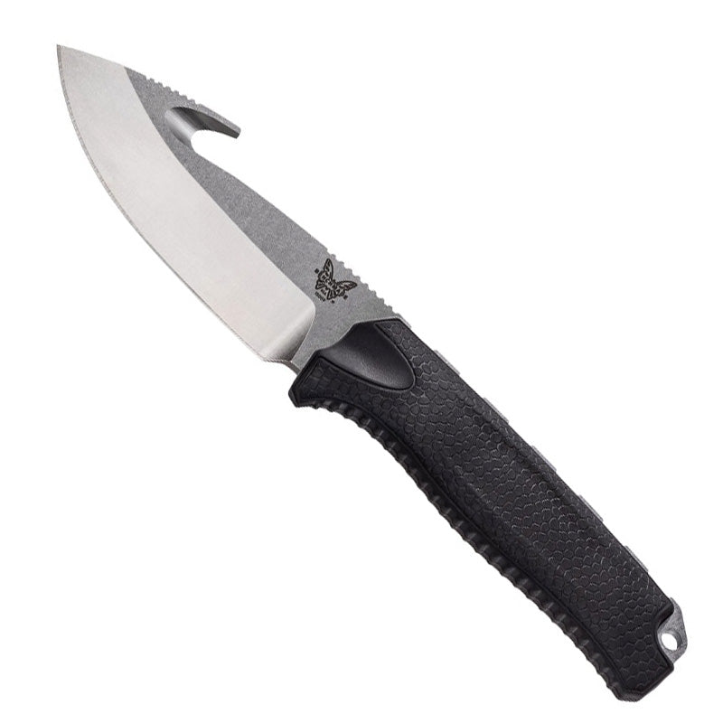 Benchmade 15009-BLK Steep Country, Satin Plain Edge w/Hook, Black Santoprene Handle - Extreme Outfitters
