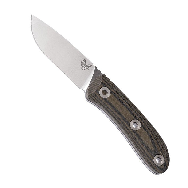 Benchmade 15400 Pardue Hunter, Drop Point Plain Edge, Leather Sheath Benchmade