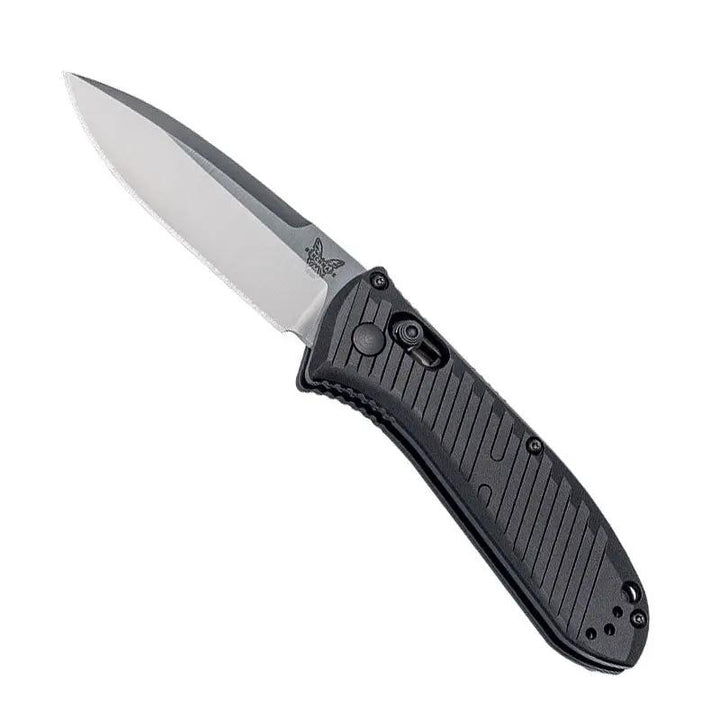 Benchmade 5750 Mini Presidio II Auto, Satin Finish Plain Edge, Black Handle Benchmade
