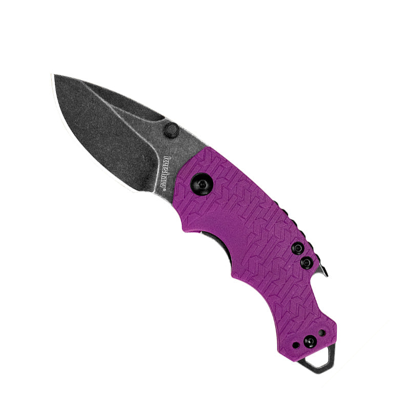 Shuffle Blackwash Plain Edge Purple Handle Kershaw Knives