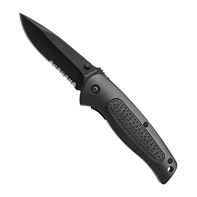 Imperial Schrade Medium Liner Lock Partial Serrated Drop Point Schrade