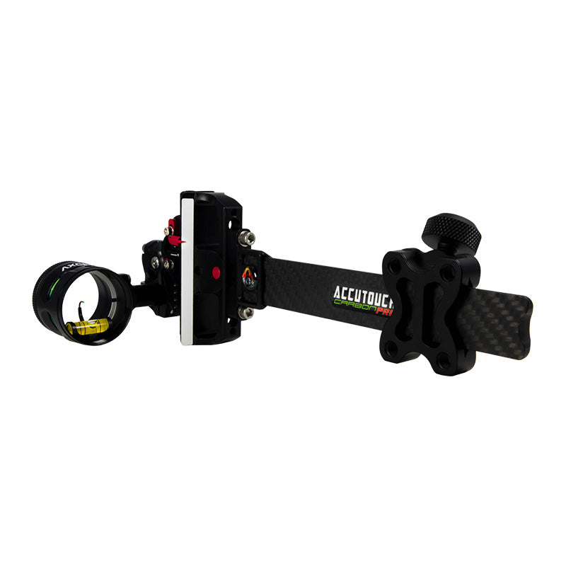 Axcel AccuTouch Carbon Pro Single Pin Slider Sight w/X-31 Scope & .019 Green Fiber Axcel