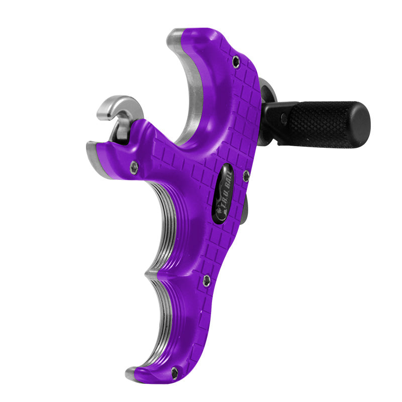 T.R.U. Ball Blade Pro 3 Finger Release, Large - Purple/Quicksilver TRU Ball Releases