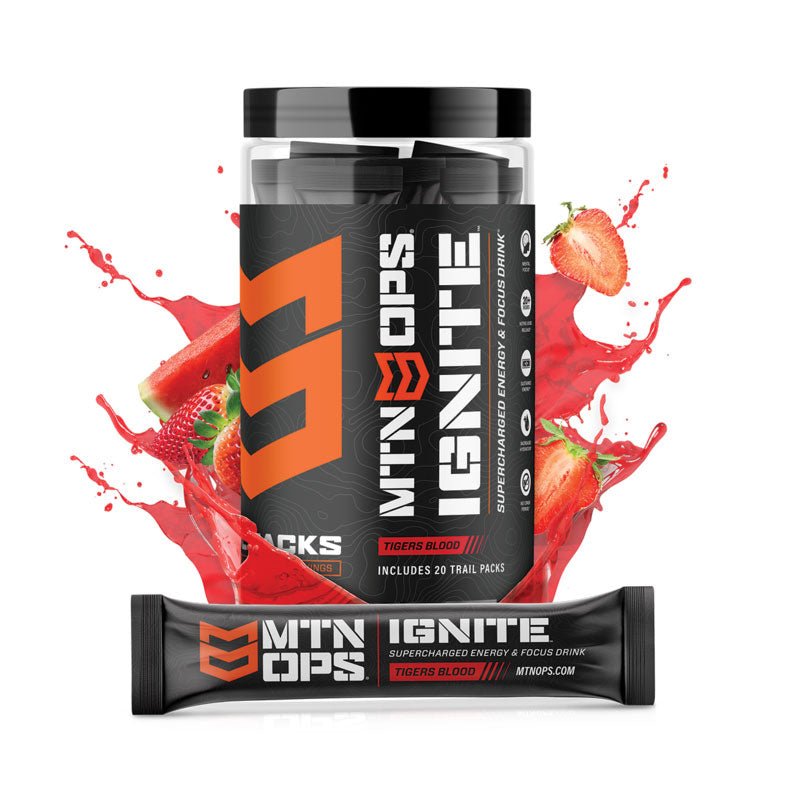 Ignite Trail Packs - Supercharged Energy & Focus - Tigers Blood MTN Ops
