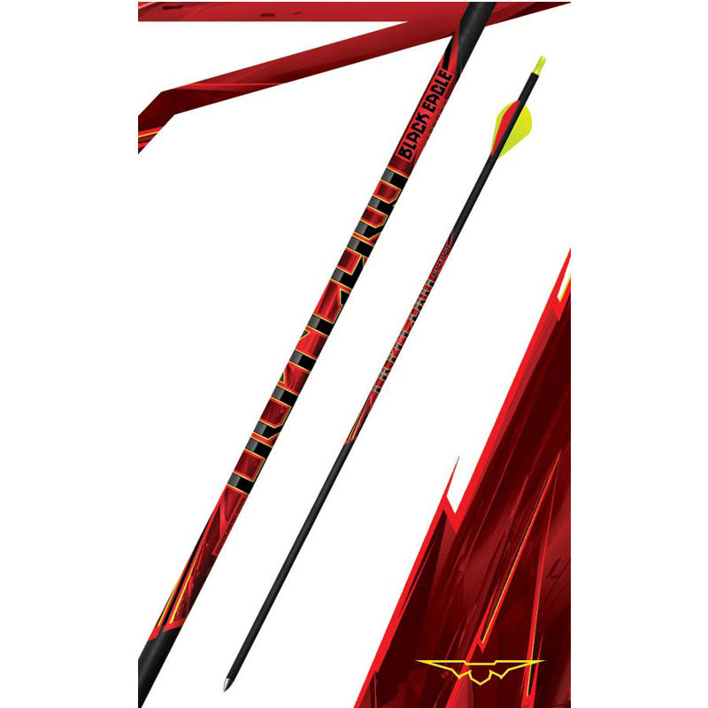 Black Eagle Outlaw Creasted Fletched Arrows - .005 6pk Black Eagle Arrows