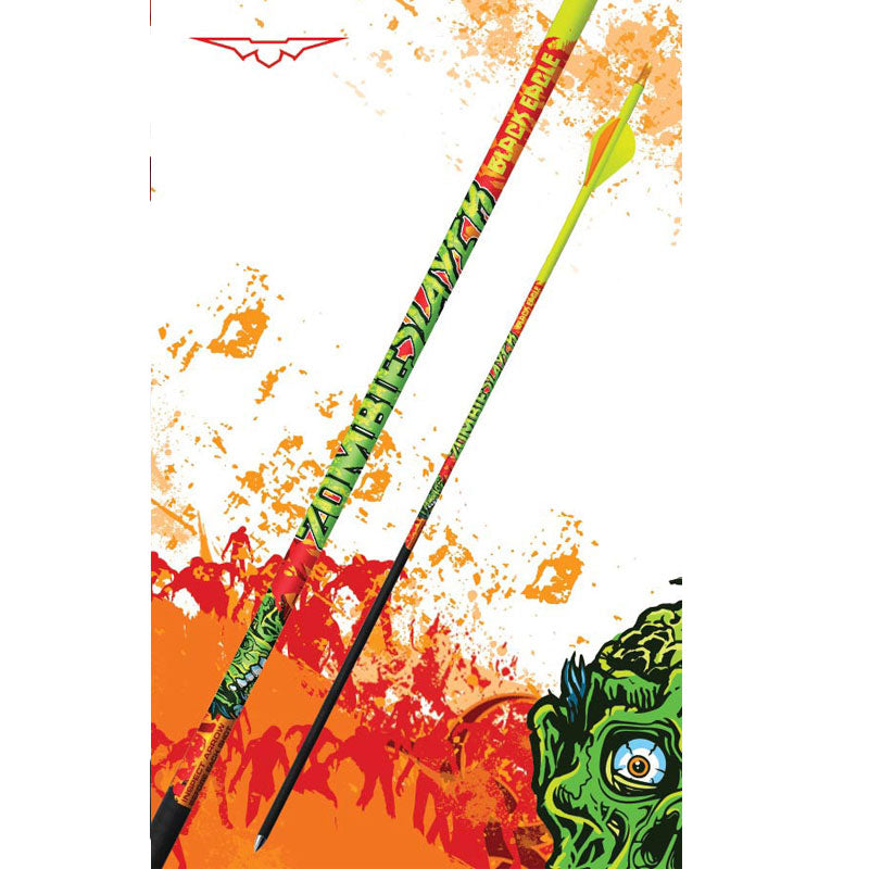 Black Eagle Zombie Slayer Crested Fletched Arrows - .001 6pk Black Eagle Arrows