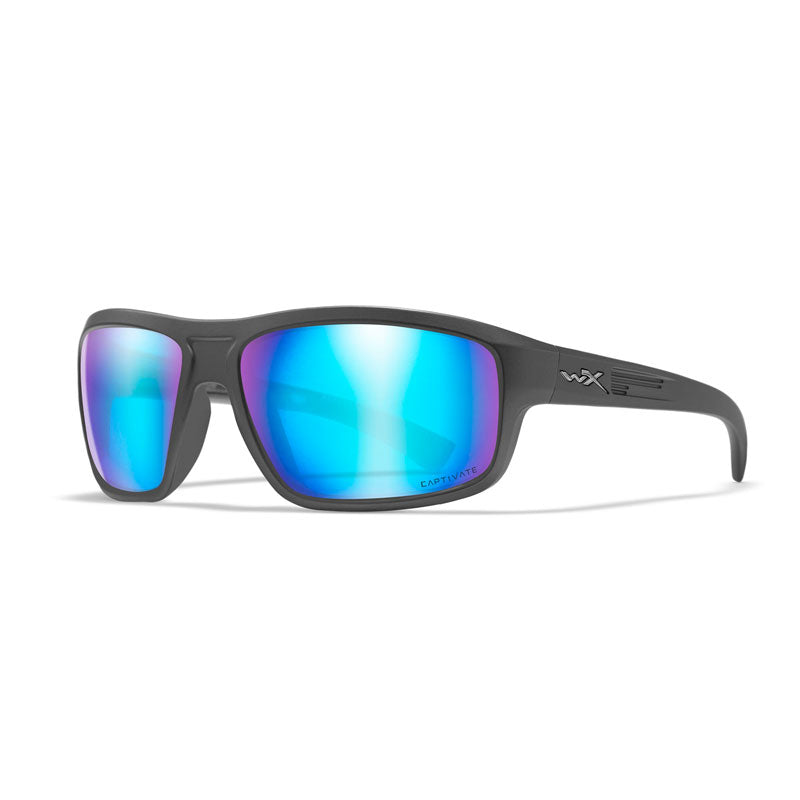 Wiley X Contend Matte Graphite Frame Captivate Polarized Blue Mirror Lens - Extreme Outfitters