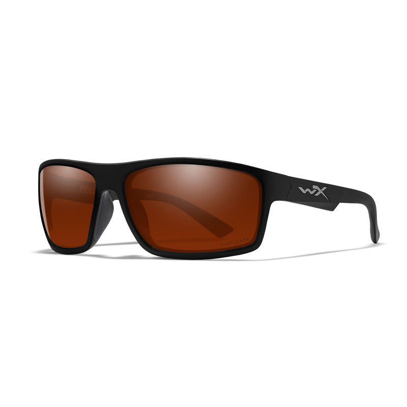 Wiley X Peak Sunglasses - Matte Black - Captivate Polarized Copper Lens - Extreme Outfitters