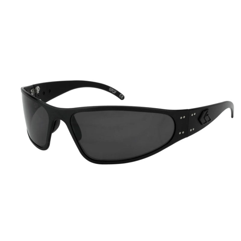Gatorz Wraptor Blackout Sunglasses - Smoked Polarized Lens Gatorz