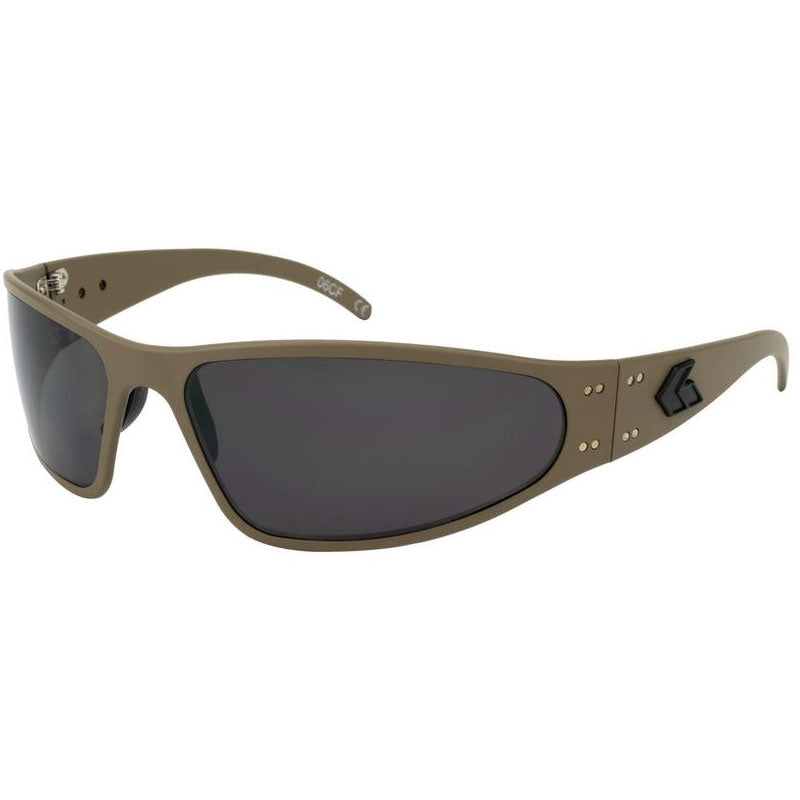 Gatorz Wraptor Cerakote Military Tan Sunglasses - Smoked Lens Gatorz