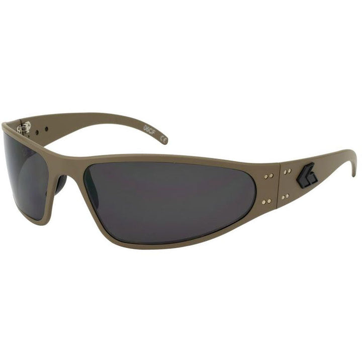 Gatorz Wraptor Cerakote Military Tan Sunglasses - Smoked Lens Gatorz