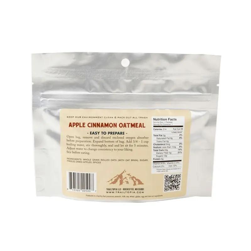 Trailtopia Apple Cinnamon Oatmeal Trailtopia