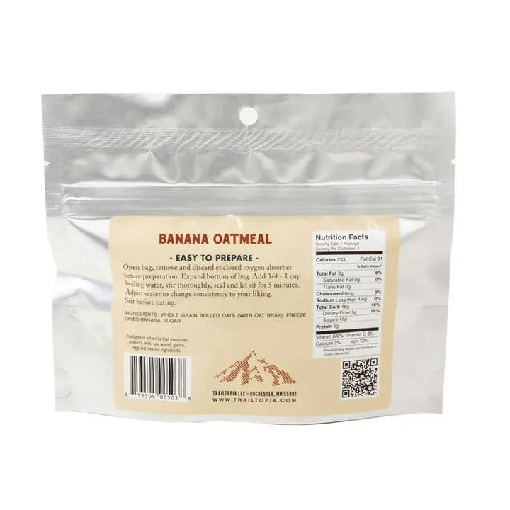 Trailtopia Banana Oatmeal Trailtopia