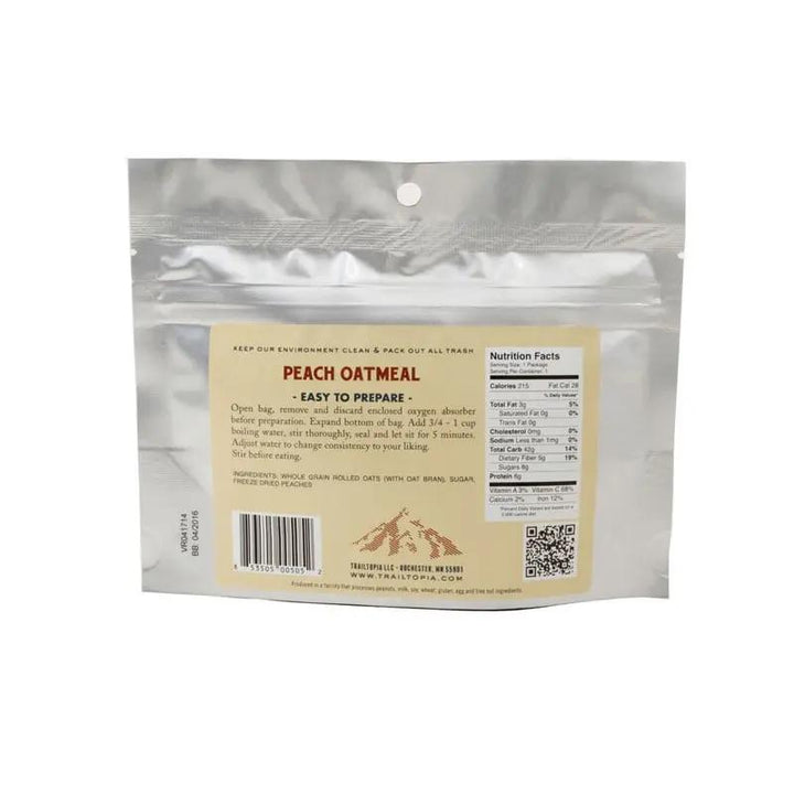 Trailtopia Peach Oatmeal Trailtopia